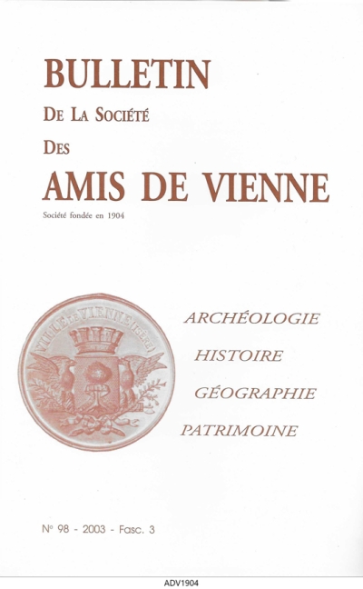 Bulletin des Amis de Vienne 2003, fascicule 3