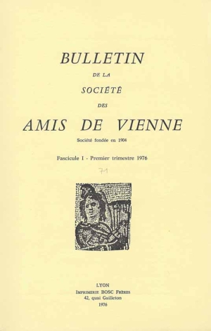 Bulletin des Amis de Vienne 1976, fascicule 1