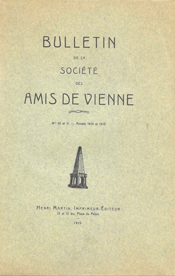 Bulletin des Amis de Vienne n° 10-11 de 1914-1915