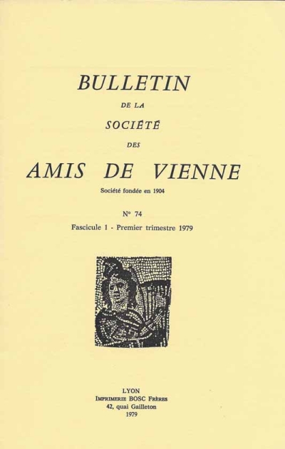 Bulletin des Amis de Vienne 1979, fascicule 1