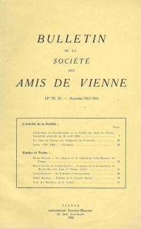 Bulletin des Amis de Vienne n° 59-60 de 1963-64