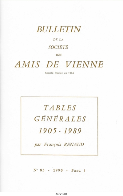 Bulletin des Amis de Vienne 1990, fascicule 4