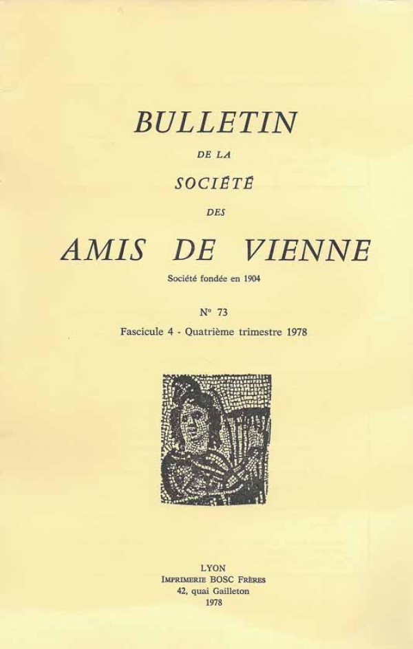 Bulletin des Amis de Vienne 1978, fascicule 4