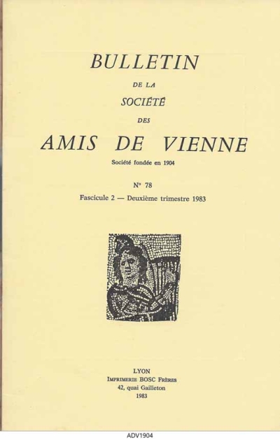 Bulletin des Amis de Vienne 1983, fascicule 2
