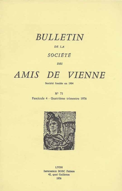 Bulletin des Amis de Vienne 1976, fascicule 4