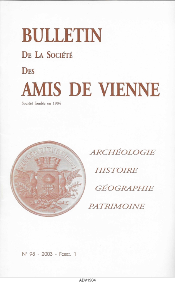 Bulletin des Amis de Vienne 2003, fascicule 1