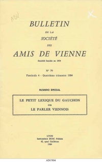 Bulletin des Amis de Vienne 1984, fascicule 4