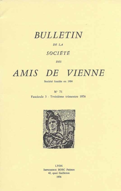Bulletin des Amis de Vienne 1976, fascicule 3