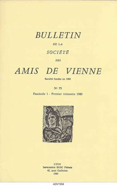 Bulletin des Amis de Vienne 1980, fascicule 1