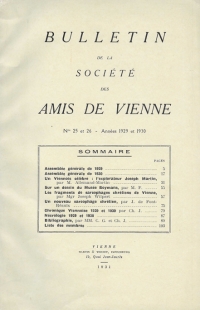 Bulletin des Amis de Vienne N° 25-26
