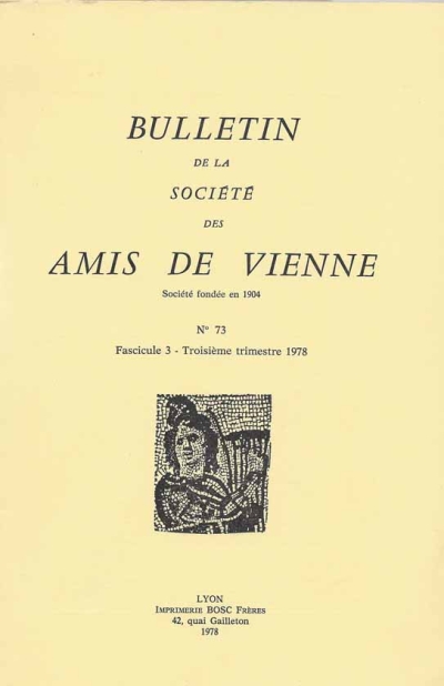Bulletin des Amis de Vienne 1978, fascicule 3
