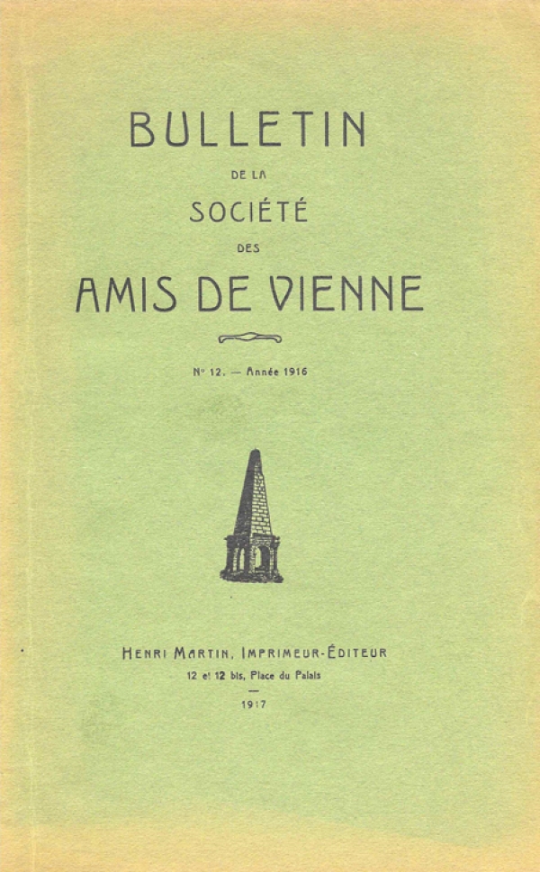 Bulletin des Amis de Vienne n° 12 de 1916
