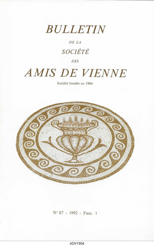 Bulletin des Amis de Vienne 1992, fascicule 1