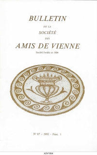 Bulletin des Amis de Vienne 1992, fascicule 1