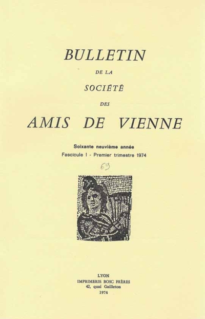 Bulletin des Amis de Vienne 1974, fascicule 1