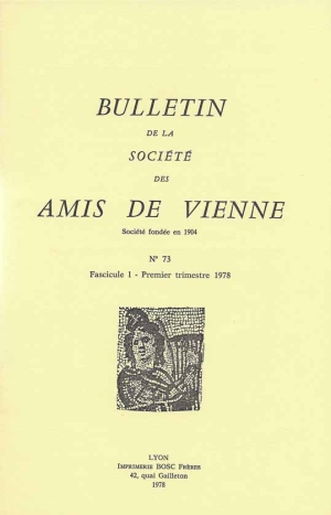 Bulletin des Amis de Vienne 1978, fascicule 1