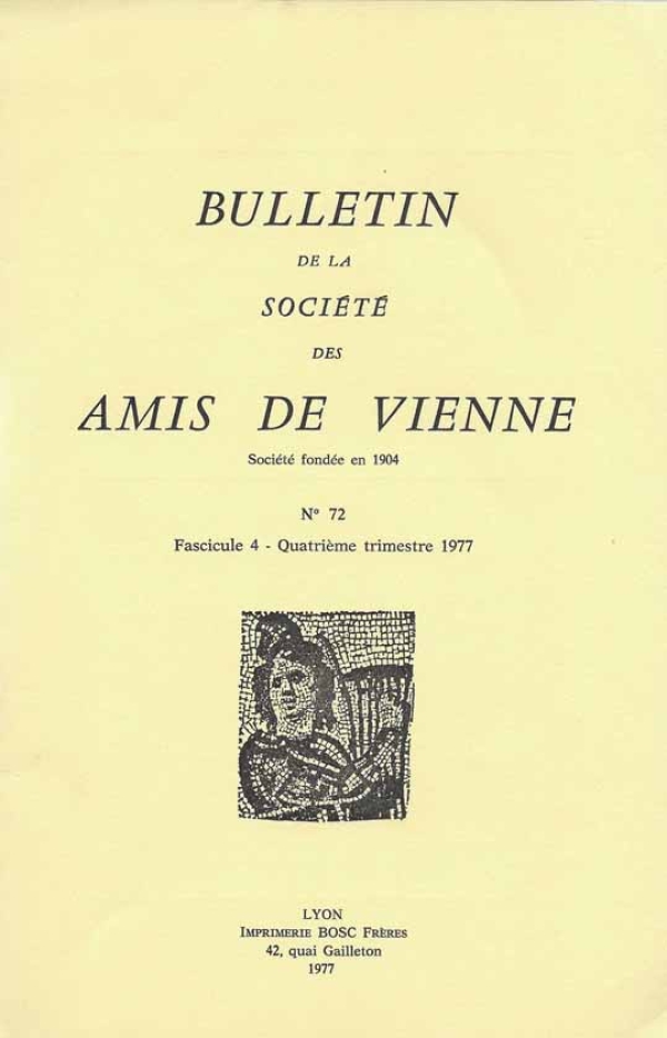 Bulletin des Amis de Vienne 1977, fascicule 4