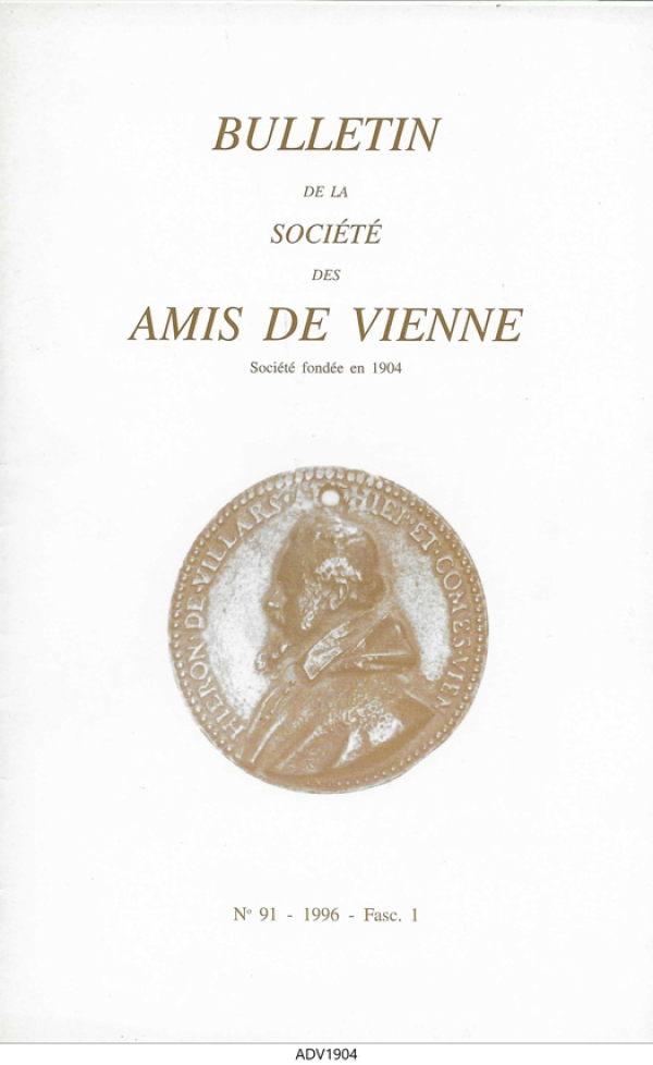 Bulletin des Amis de Vienne 1996, fascicule 1