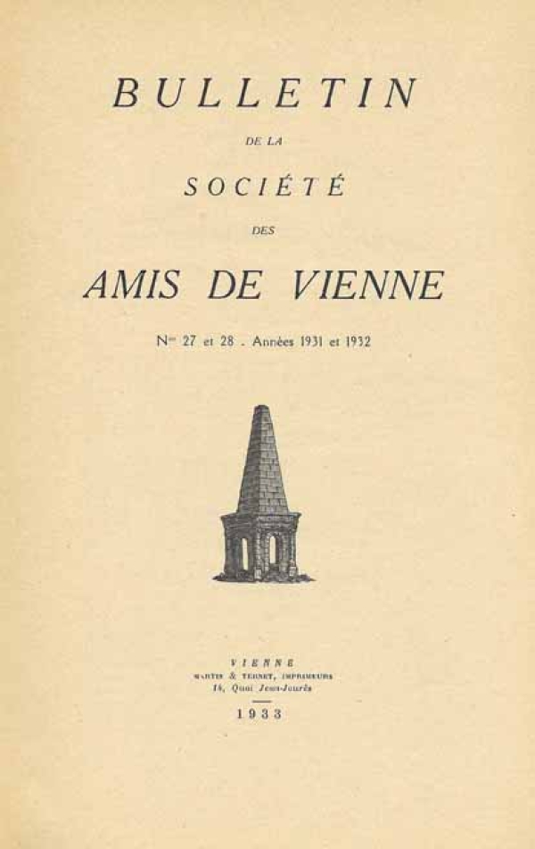 Bulletin des Amis de Vienne n° 27-28 de 1931-32