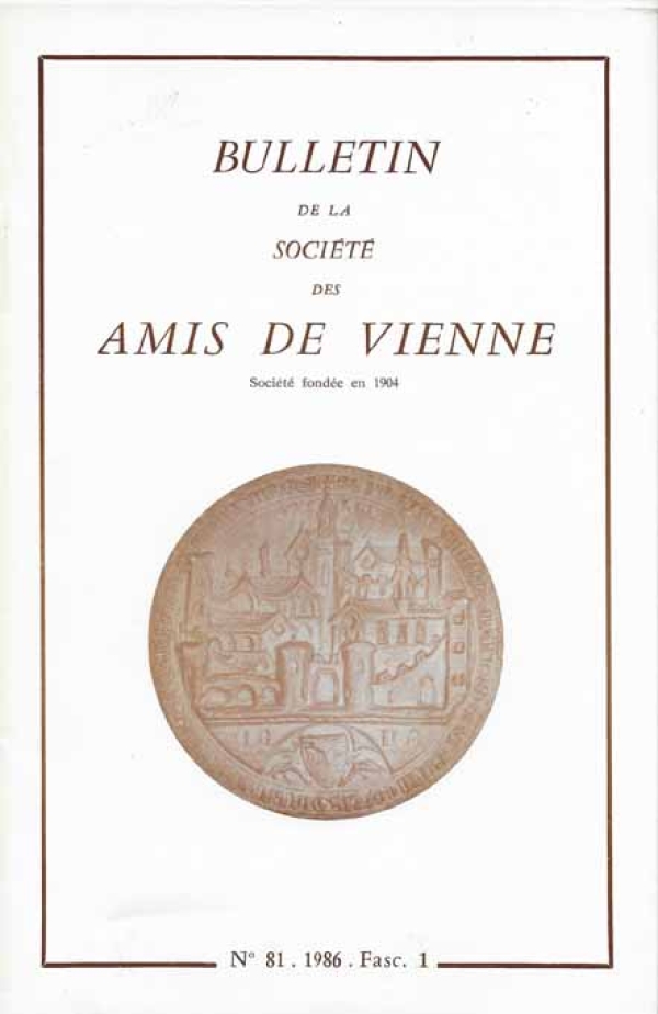 Bulletin des Amis de Vienne 1986, fascicule 1