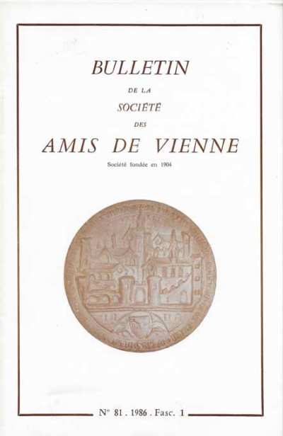 Bulletin des Amis de Vienne 1986, fascicule 1