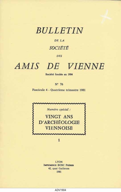 Bulletin des Amis de Vienne 1981, fascicule 4