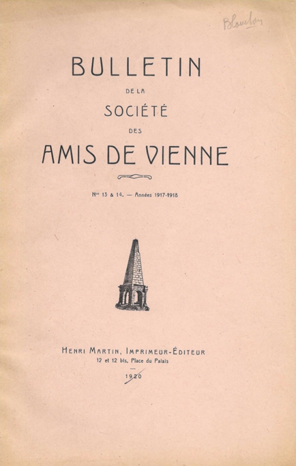 Bulletin des Amis de Vienne n° 13-14 de 1917-1918